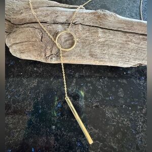 Gold vermeil lariat necklace - 925 sterling